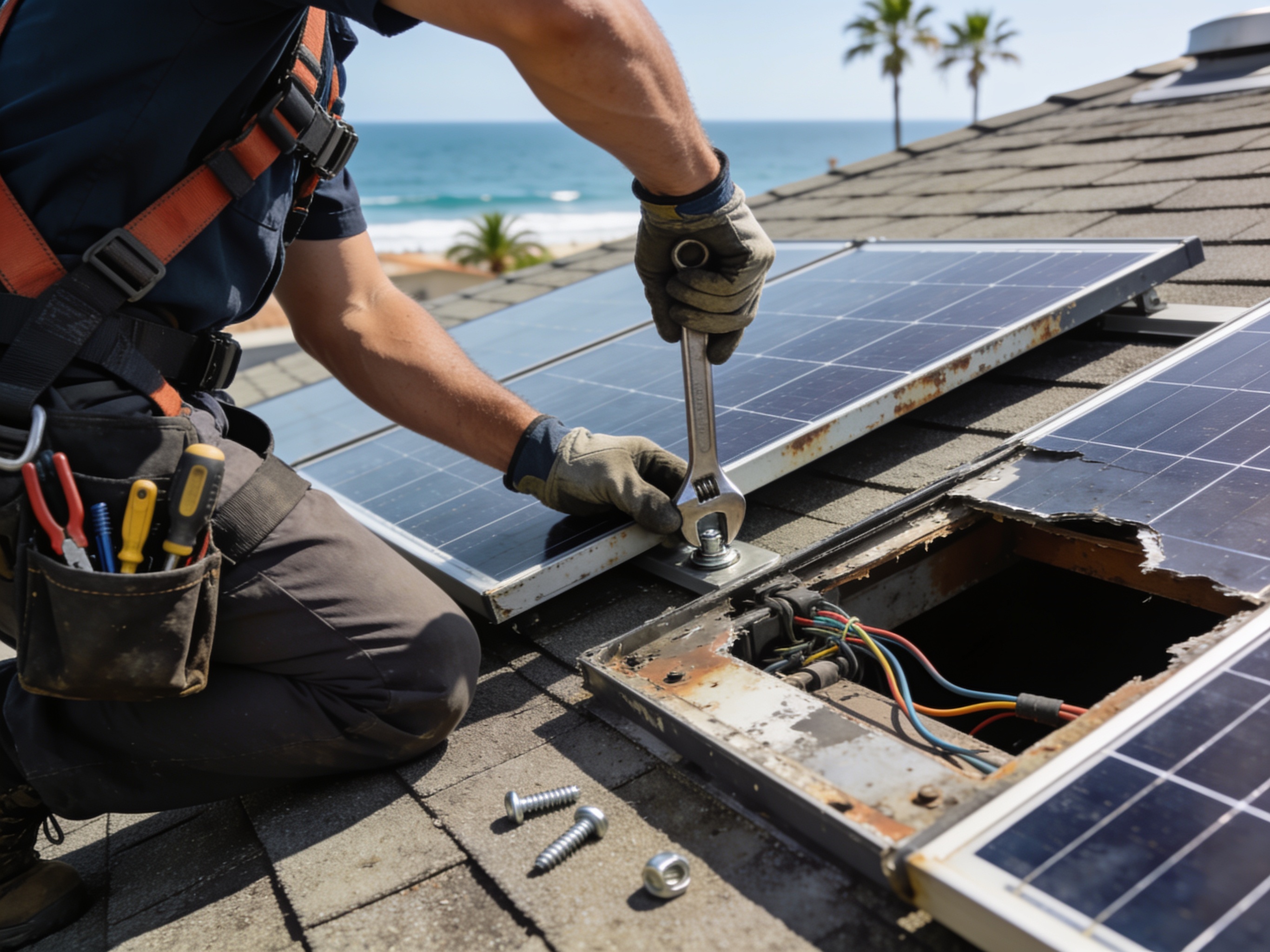 Solar Panel Roof Repair in San Diego, CA